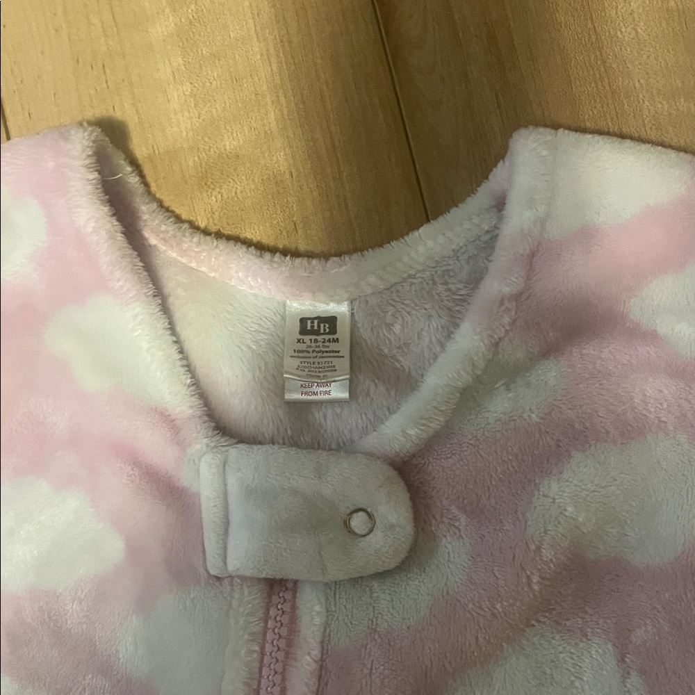 Pink Cloud fleece sleep sack - Picture 2 of 2